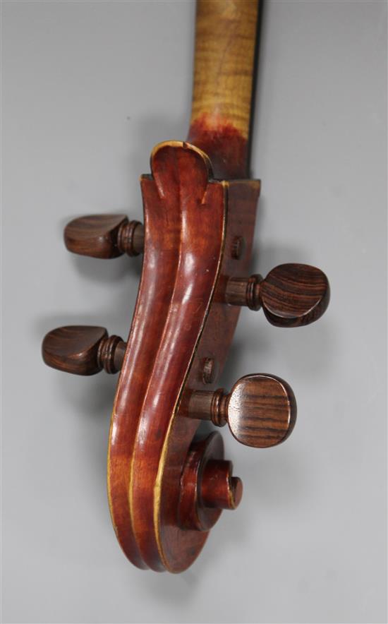 A half-size Lowlands cello outfit, c.1860